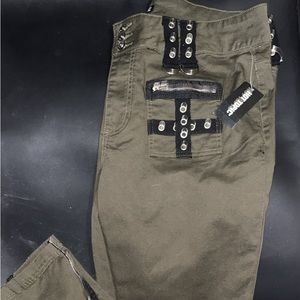 Hot Topic Army Green Pants with Grommets & More (NWT & Sold Out)